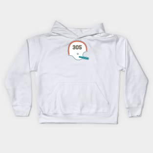 Miami Dolphins 305 Helmet Kids Hoodie